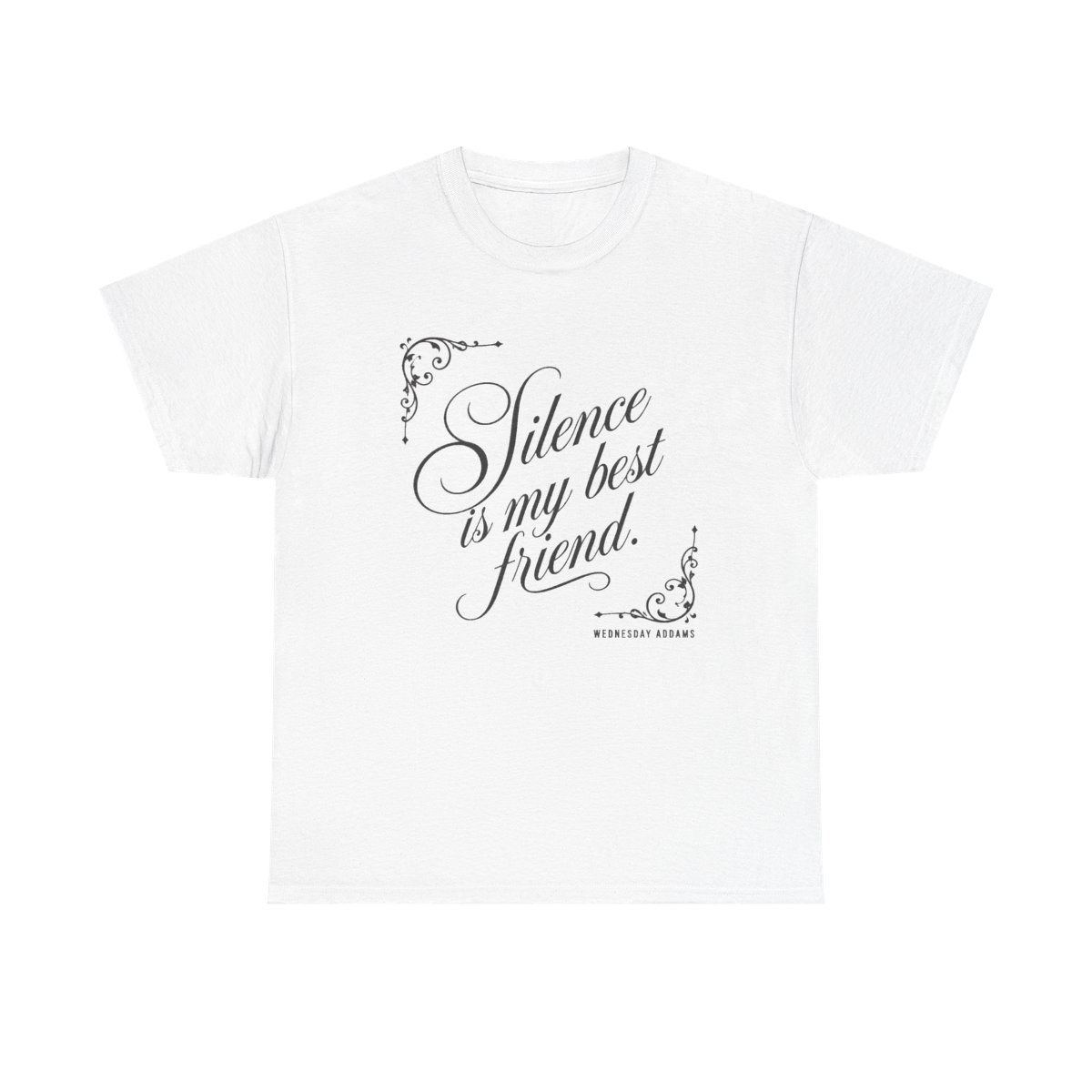 Wednesday "Silence is my best friend." Unisex Tee - Official t-shirts merchandise