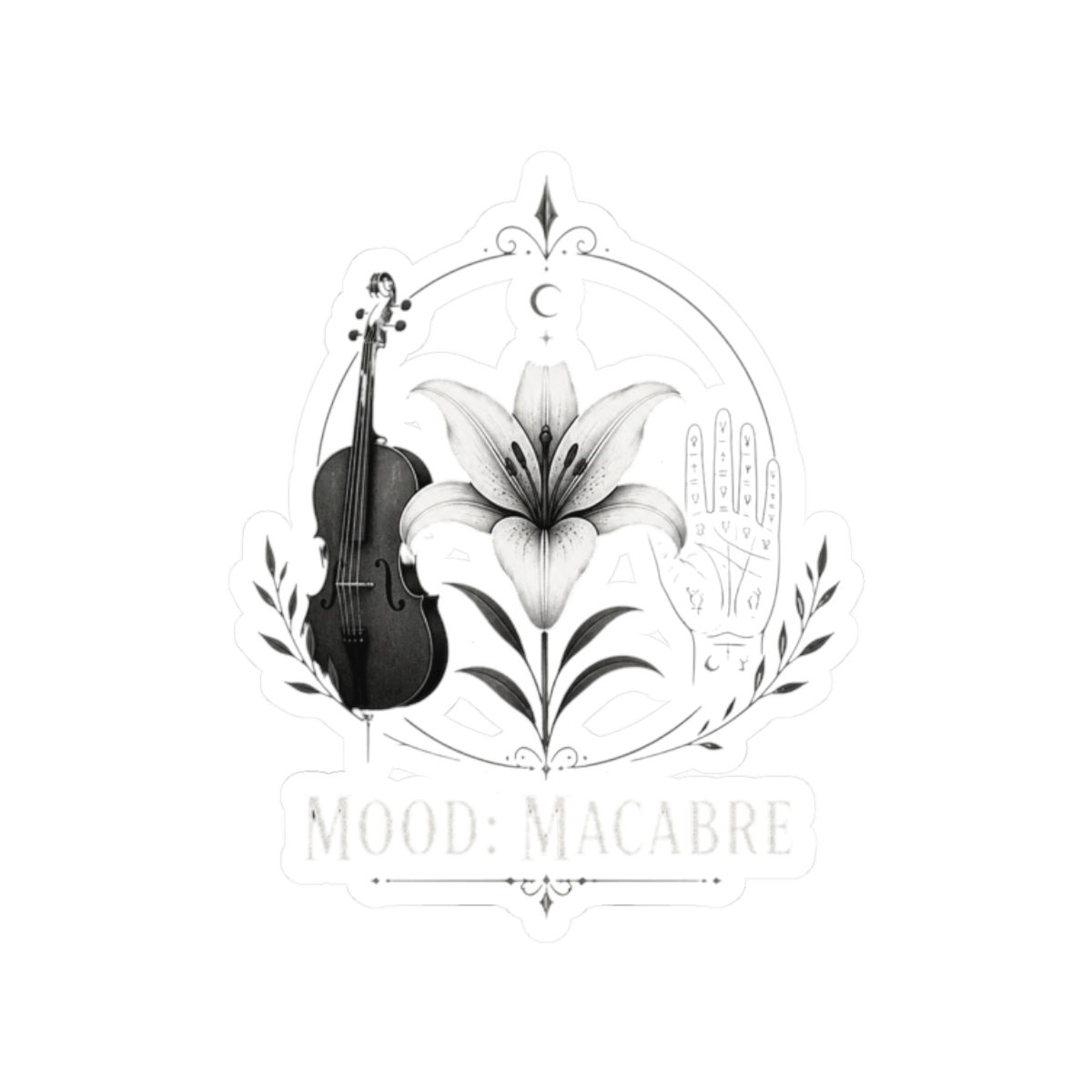 Wednesday "Mood: Macabre" Sticker - Official stickers merchandise