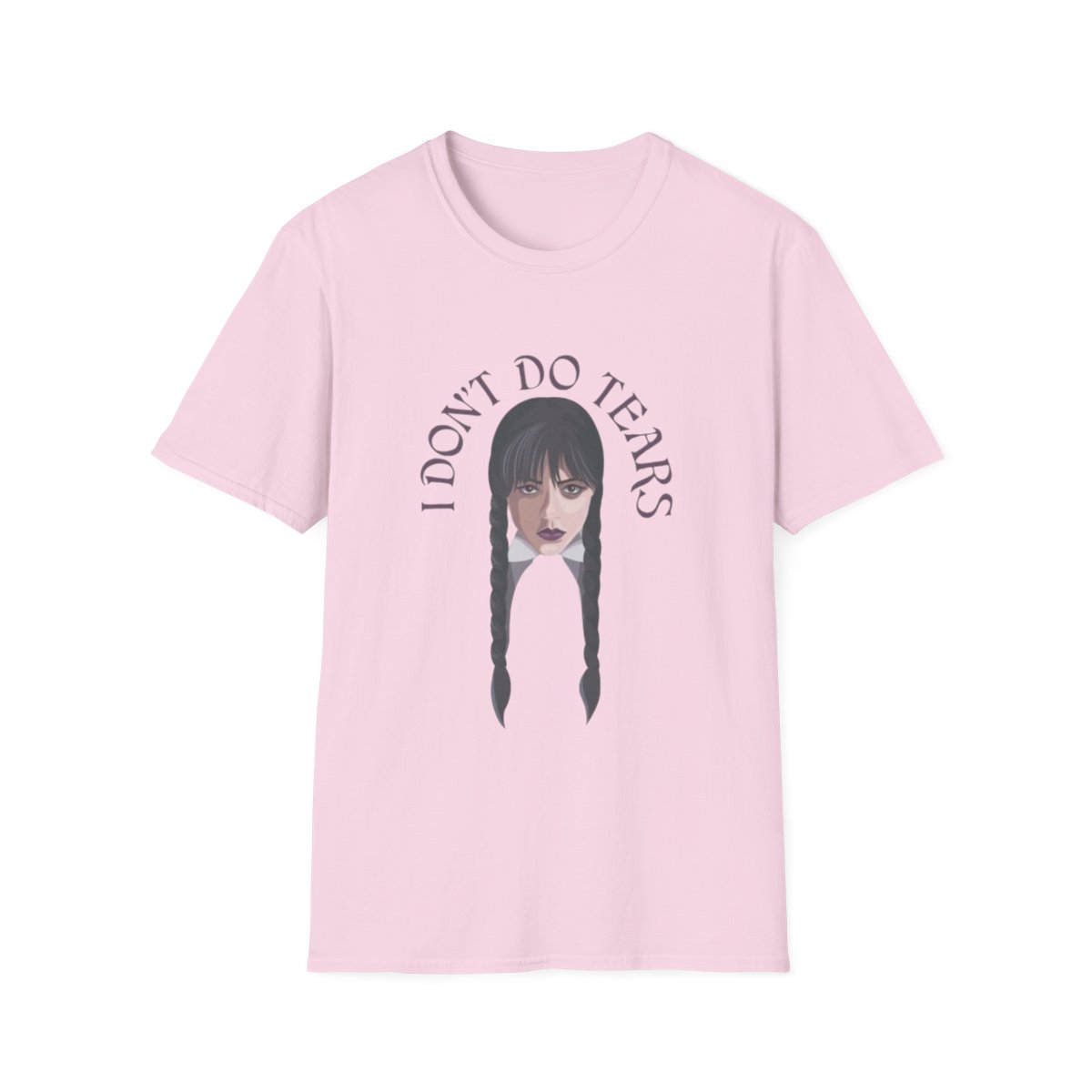I Don't Do Tears T-Shirt | Goth Portrait Tee | Wednesday Merch - alternate angle 4, merchandise
